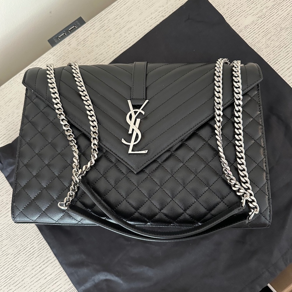 BRAND NEW Envelope Triquilt Large YSL